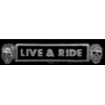 LIVE AND RIDE SKULL BAR PIN